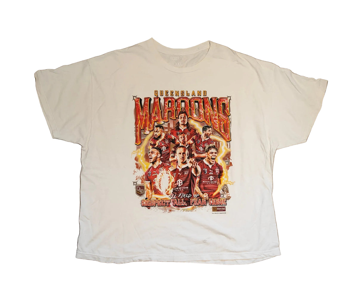 Never Fold Supply Co. — Queensland Maroons 3XL Graphic Tee
