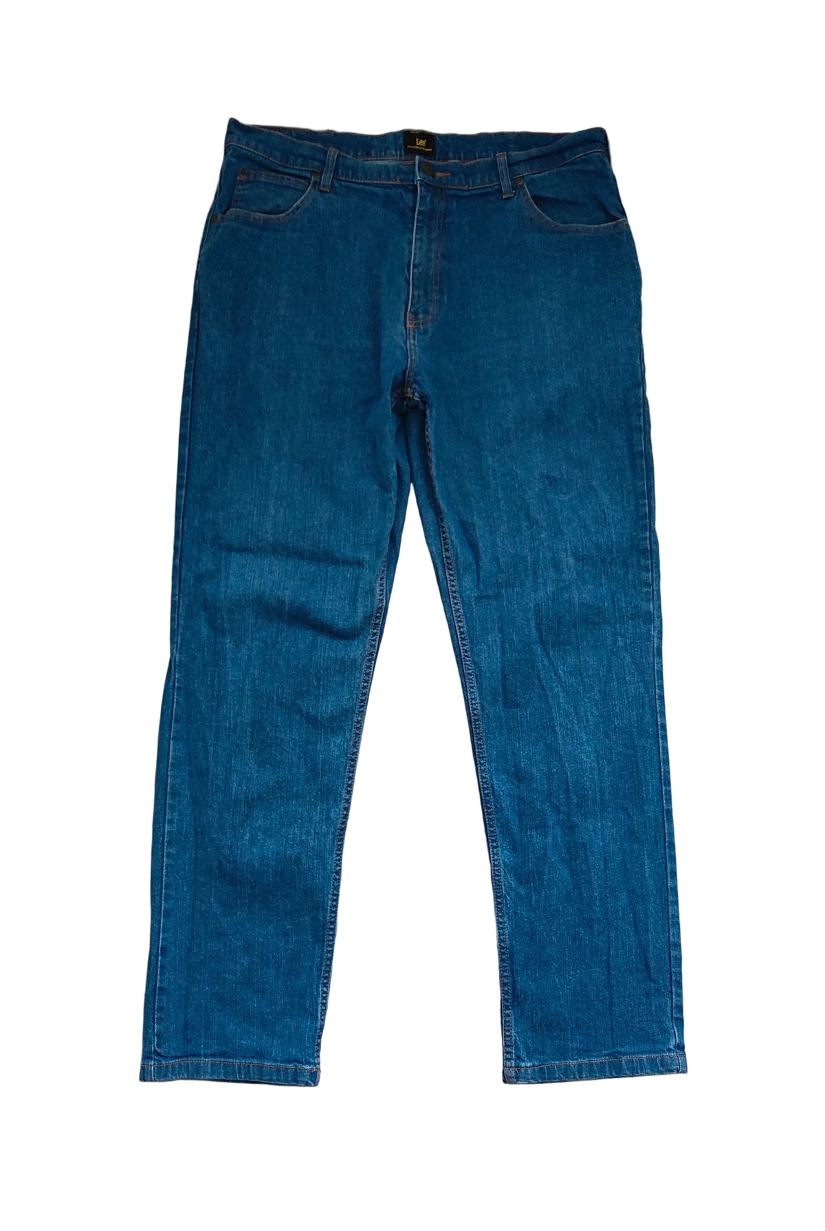 Lee Jeans W38 — Mid Blue Straight Leg