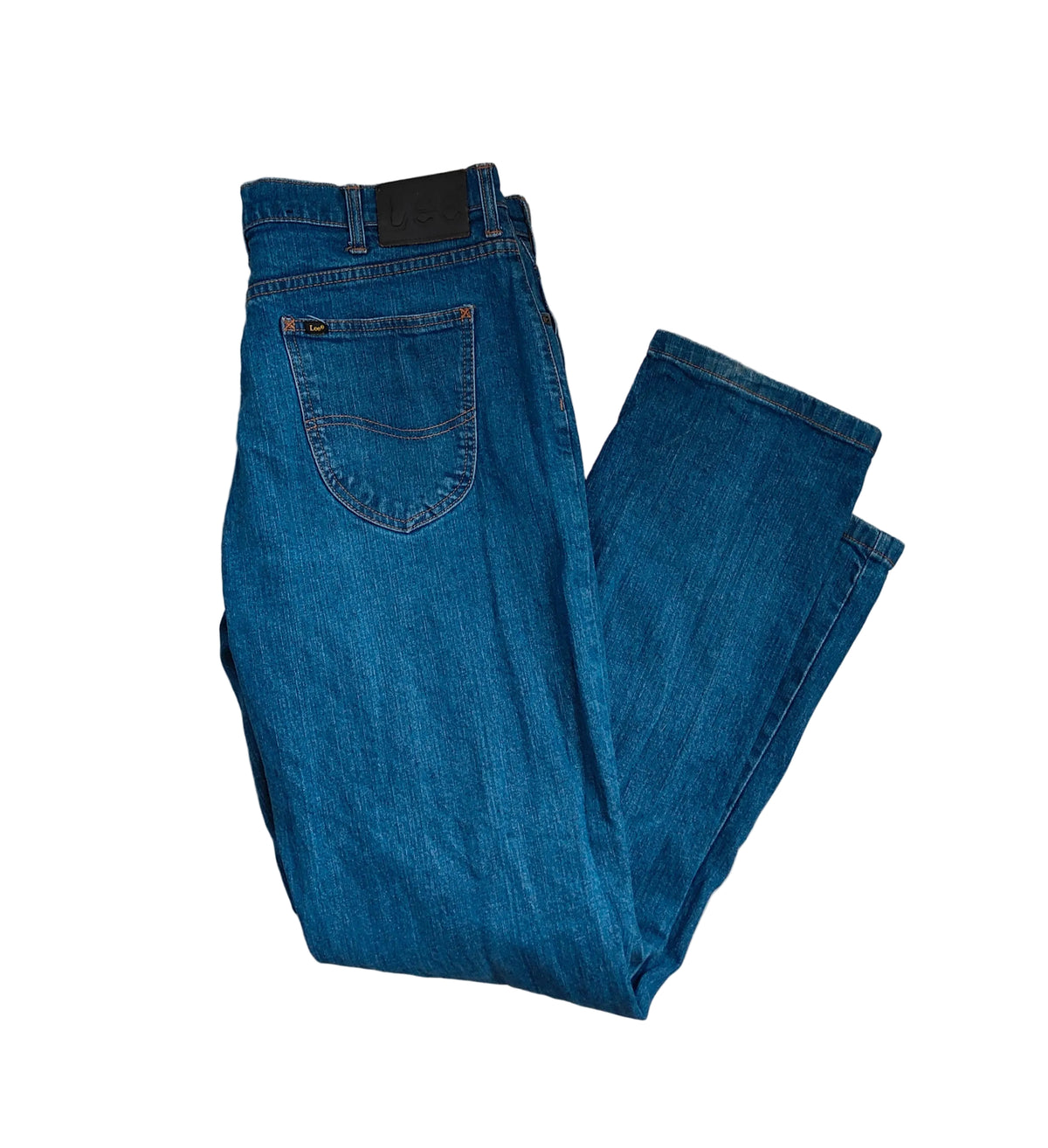 Lee Jeans W38 — Mid Blue Straight Leg
