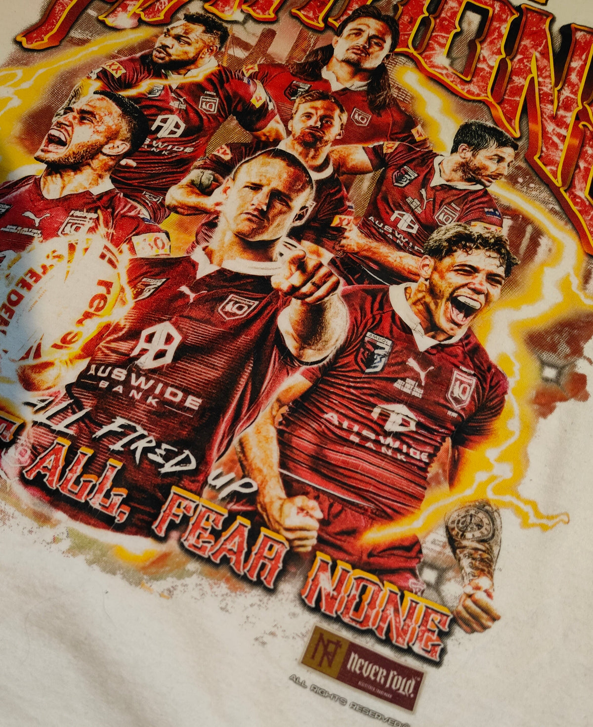 Never Fold Supply Co. — Queensland Maroons 3XL Graphic Tee