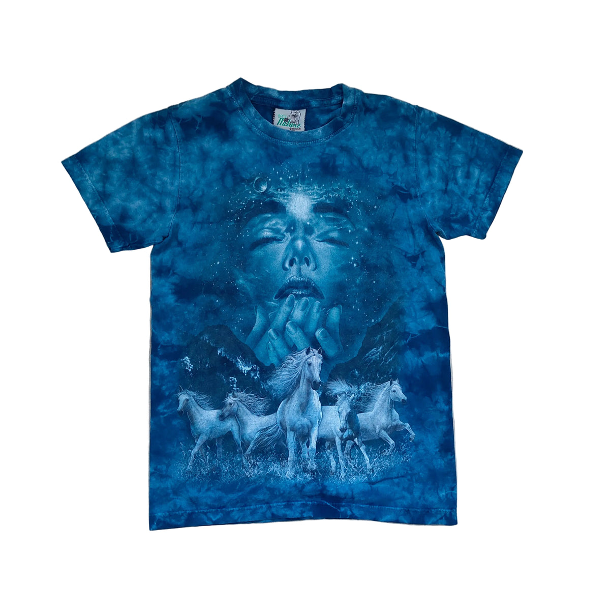 Rock Nature by Rock Eagle Tie-Dye Fantasy Graphic Tee — Size S