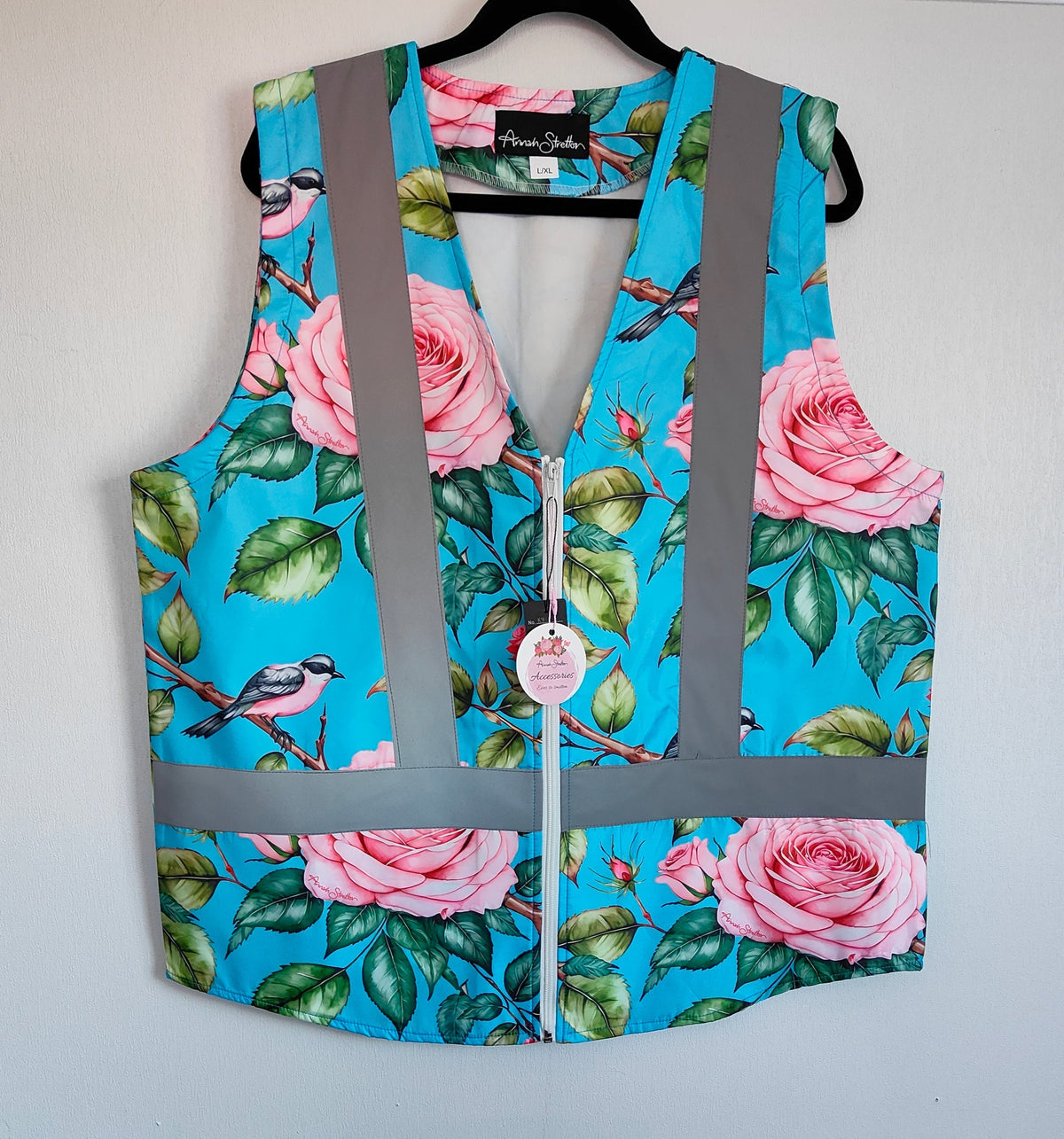 Annah Stretton Floral Hi-Vis Safety Vest – Size L/XL