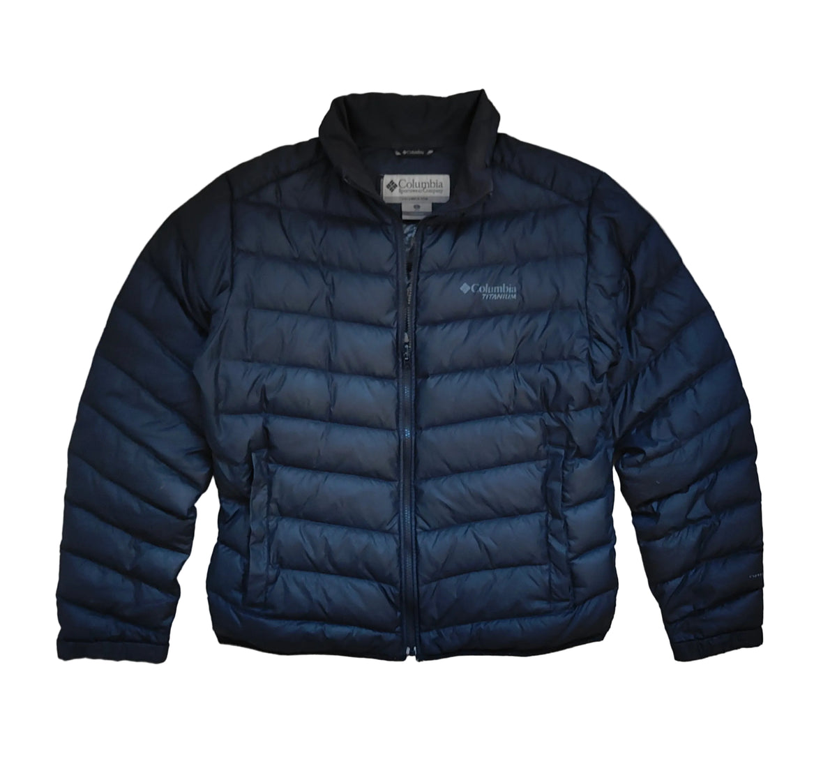 Columbia Titanium Interchange Down Jacket — Men's L — Black