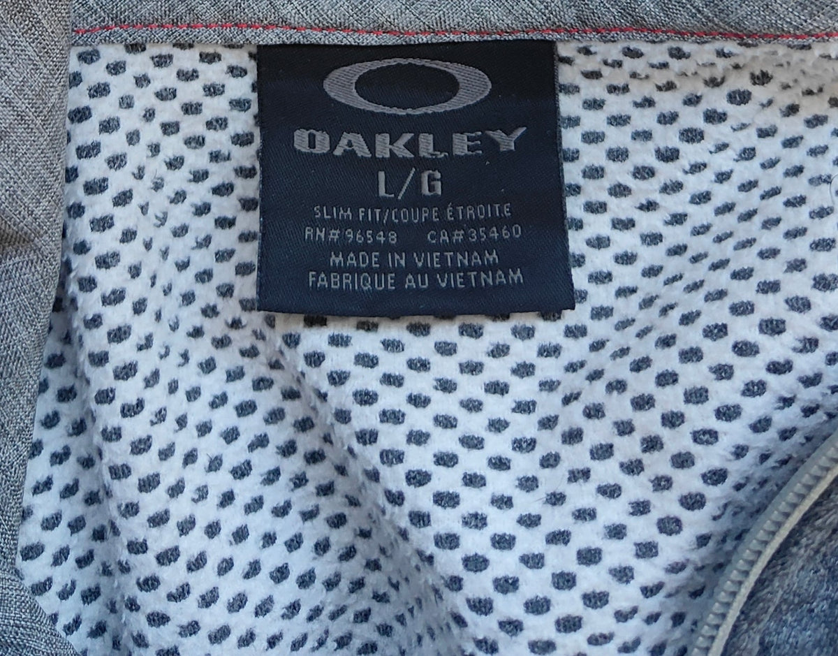 Oakley Slim Fit Technical Hoodie Jacket — Men's L — Grey