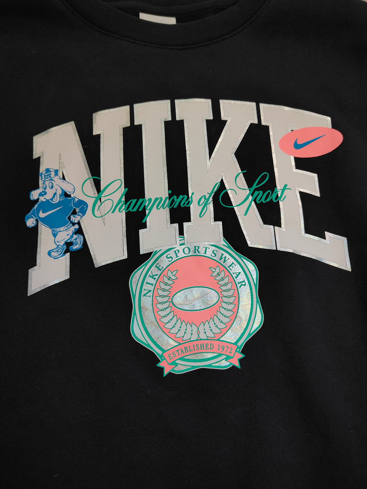 Near New Nike Champions of Sport Crewneck Sweatshirt – Black – Size L –