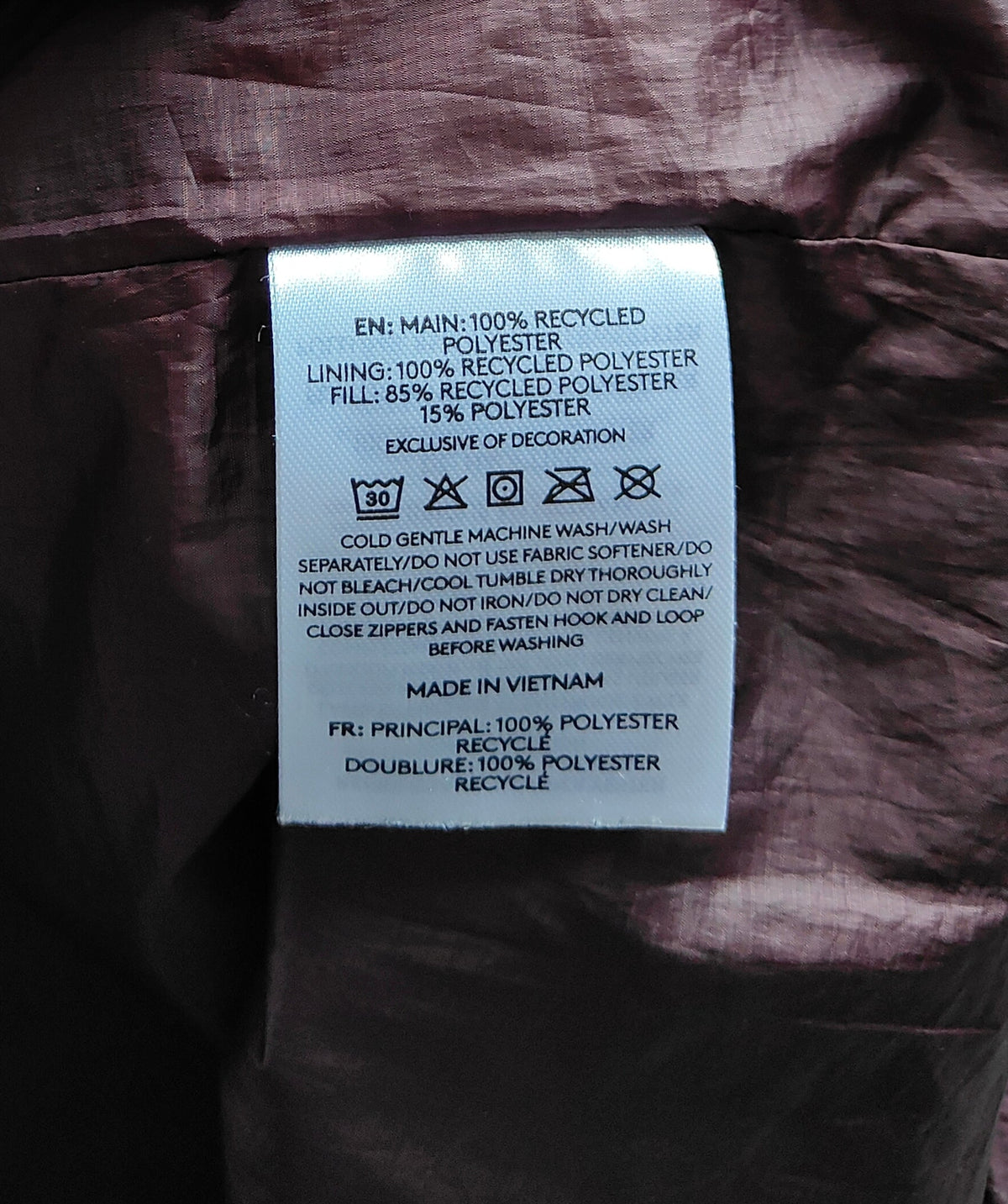 Kathmandu Quilted Insulated Jacket – Plum – Size 2XL –