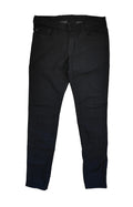 Emporio Armani Slim-Fit Trousers — Black Micro-Dot | Size 34