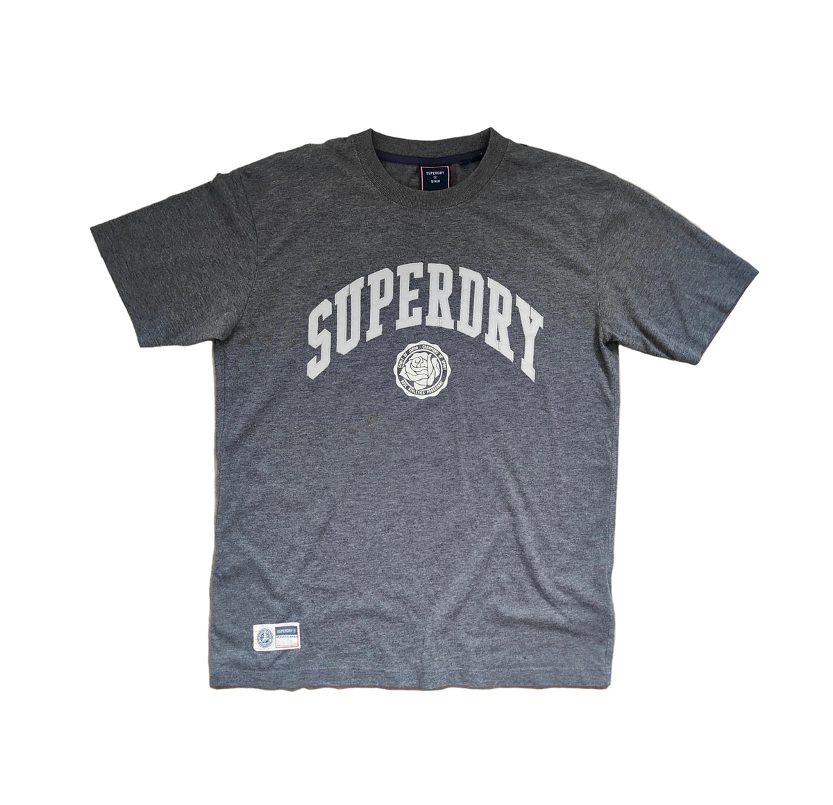 Superdry Women's Grey Logo Graphic Tee – UK 6
