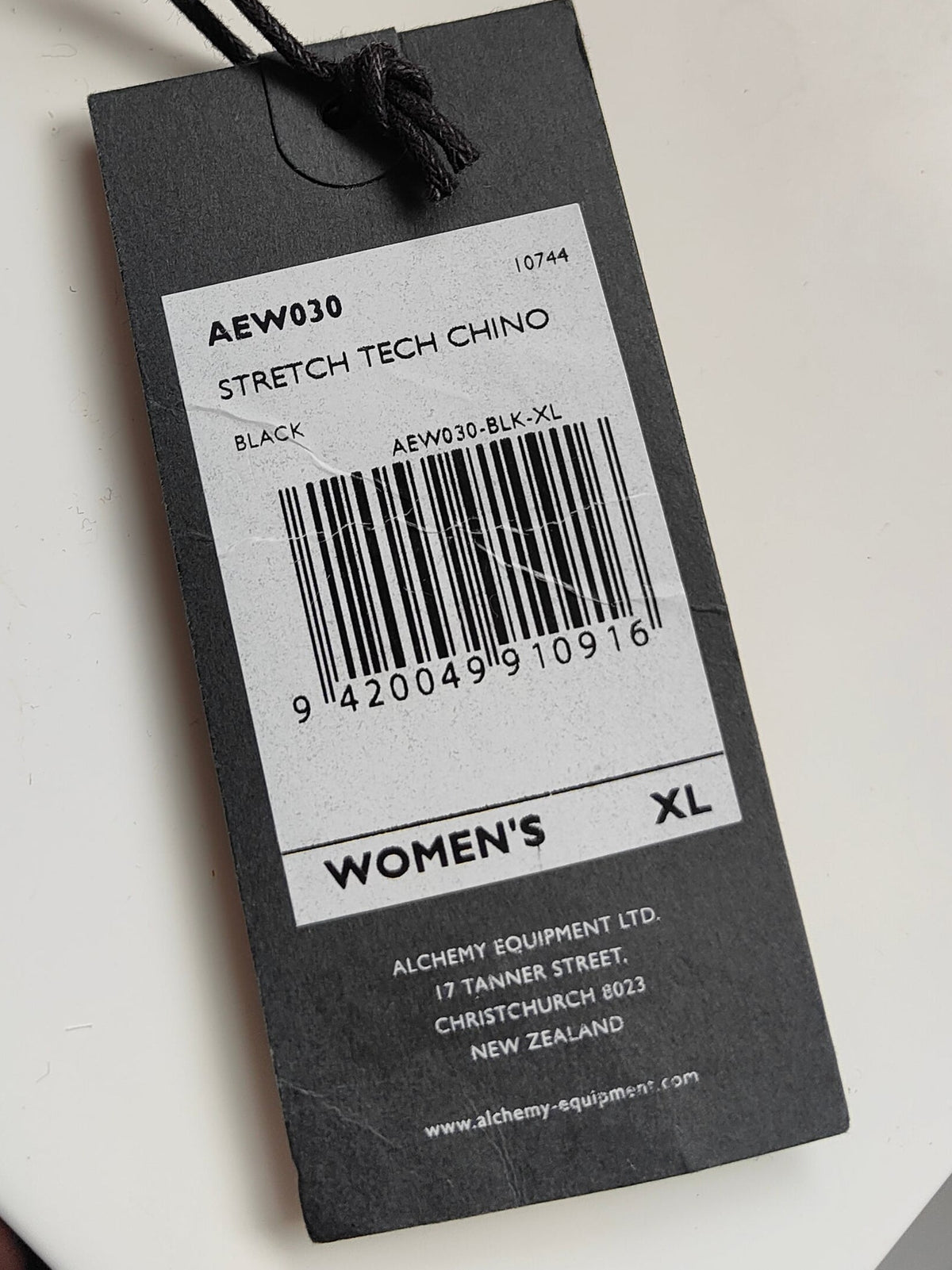 Alchemy Equipment Women's Stretch Tech Chinos – Black XL