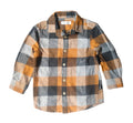 MAC + Ellie Kids' Checked Shirt – Mustard & Brown – Size 3