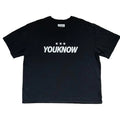 YOUKNOW. Boxy Graphic Tee — Black, Size XXL