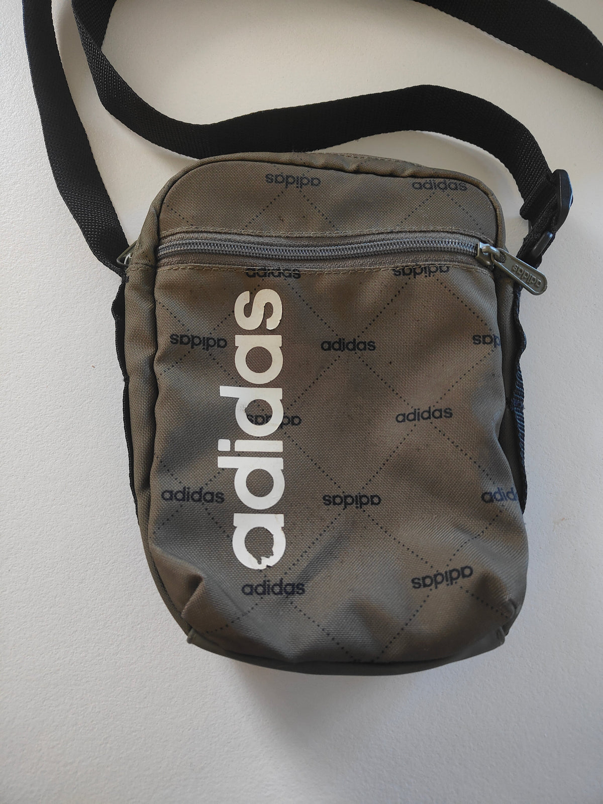 Adidas Linear Festival Crossbody Bag — Olive Monogram