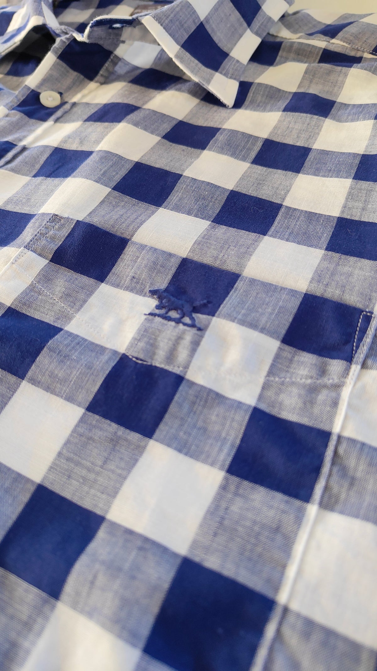 Rodd & Gunn Men's Blue & White Check Shirt – Size 2XL – Near New