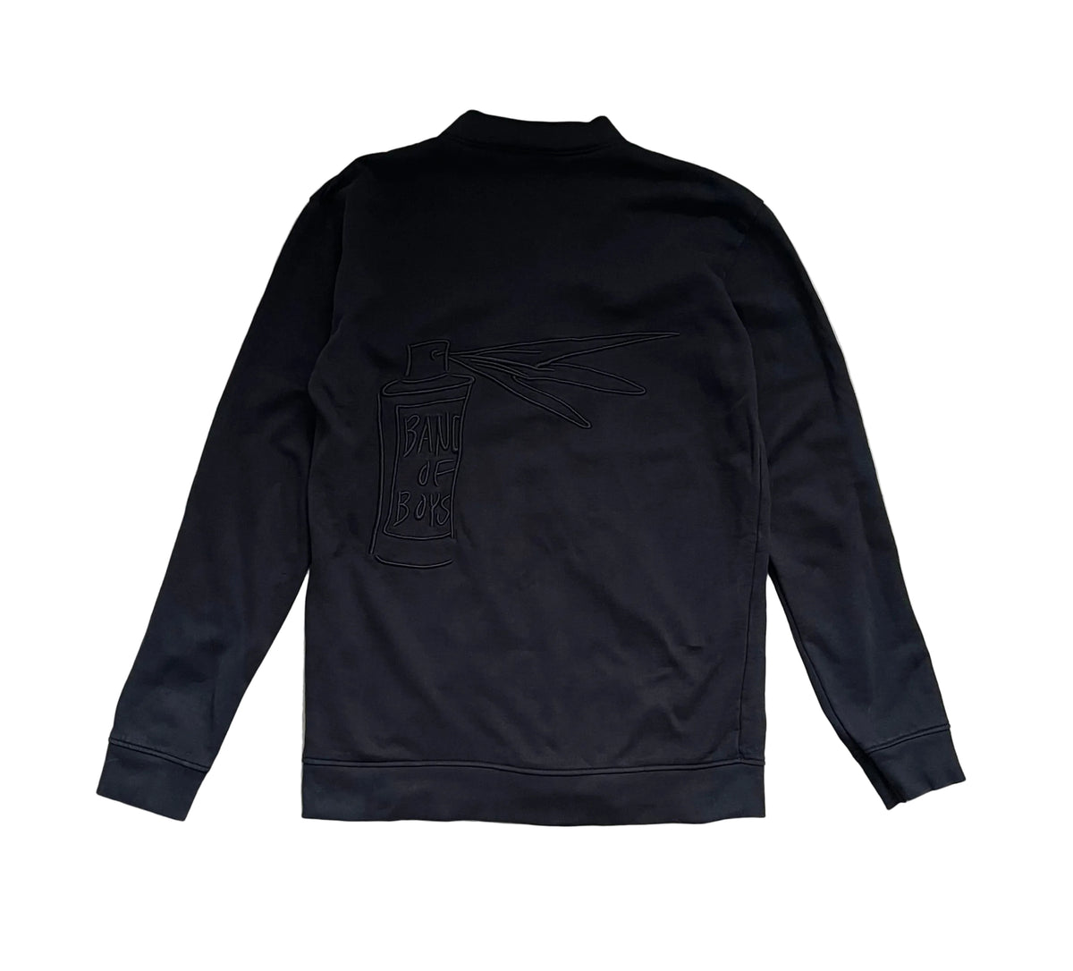 Band of Boys Button Cardigan Sweatshirt — Black — size 12 yrs