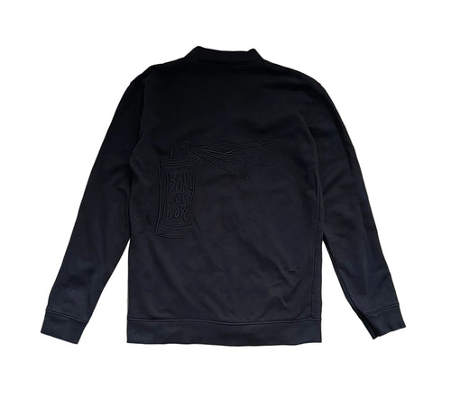 Band of Boys Button Cardigan Sweatshirt — Black — size 12 yrs