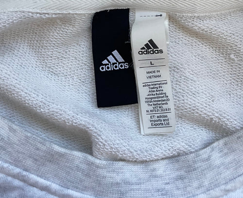 Adidas Athletics Logo Crewneck Sweatshirt – Light Grey – L