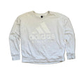 Light grey Adidas Athletics logo crewneck sweatshirt front