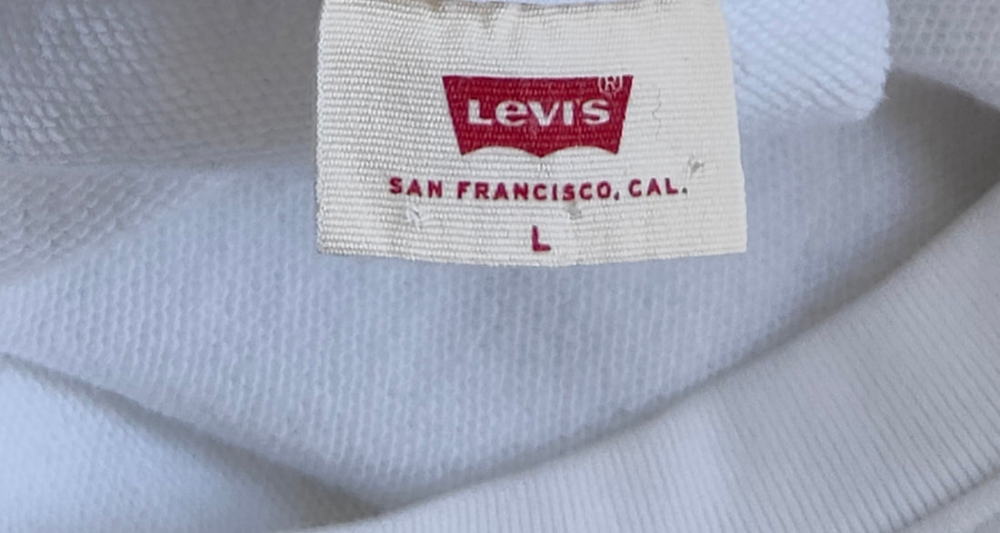 Levi's Batwing Logo Crewneck Sweatshirt — White / Men's L