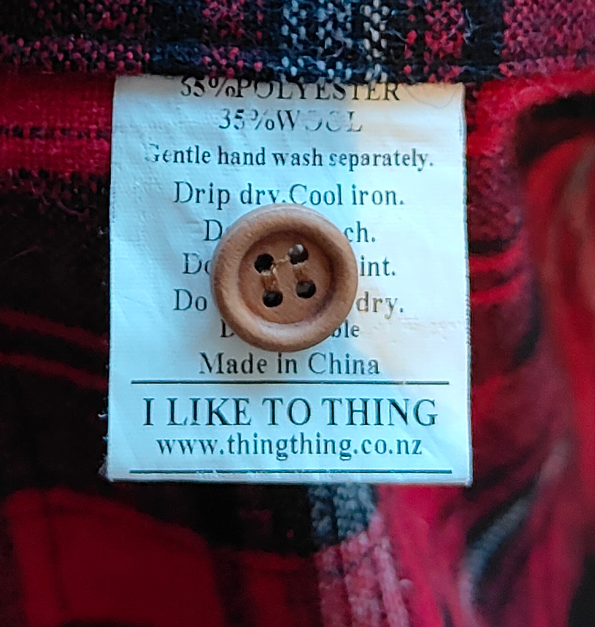 Thing Thing Tartan Flannel Shirt — Red/Black