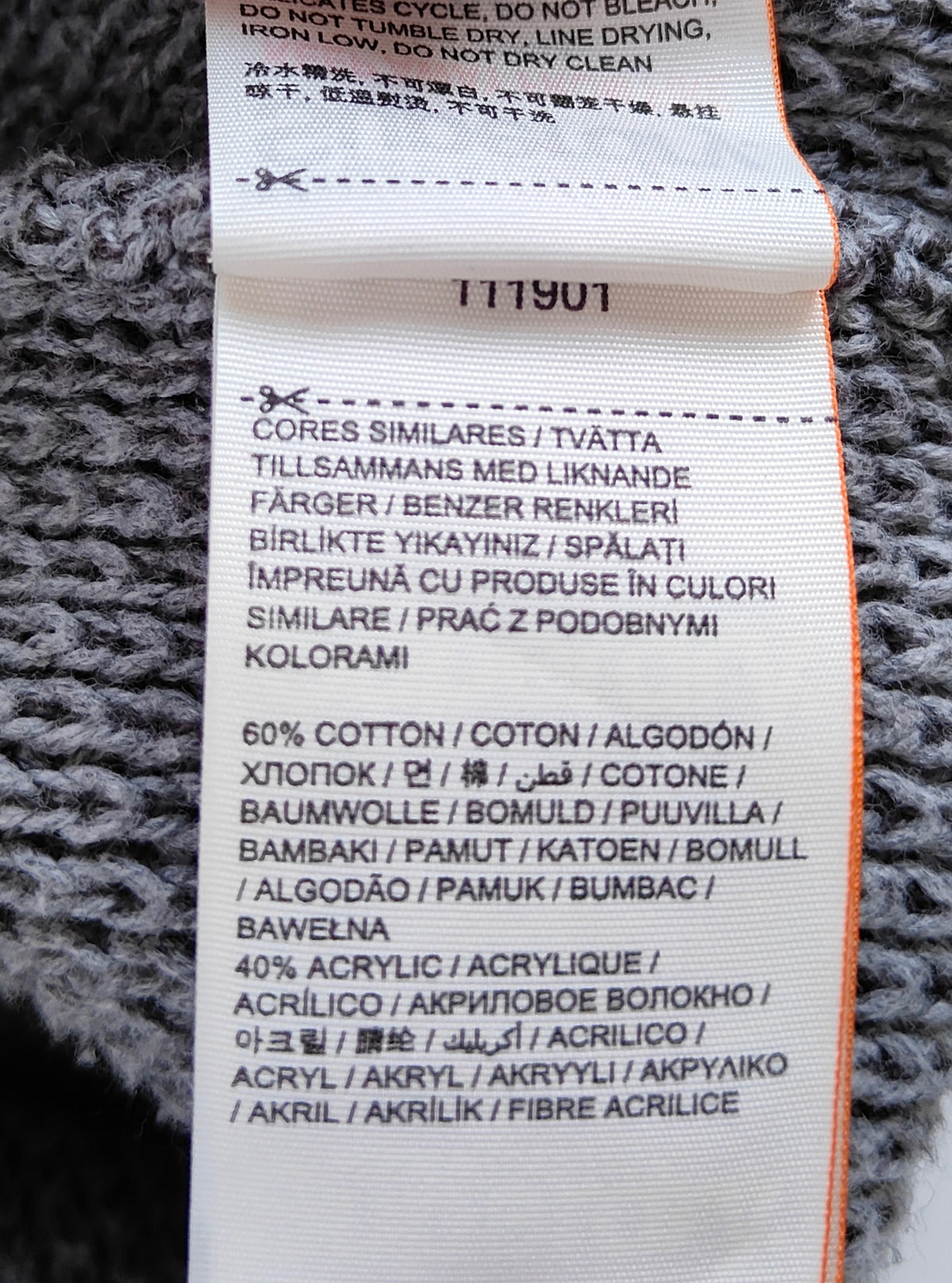Superdry Premium Knitwear Co. Crew Sweater — Grey/Navy XL