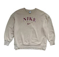 Y2k pre-owned Nike Swoosh Sweatshirt | Cream | Men's XL