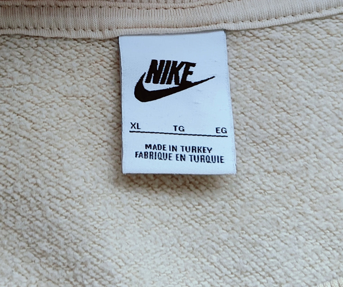 Y2k pre-owned Nike Swoosh Sweatshirt | Cream | Men's XL