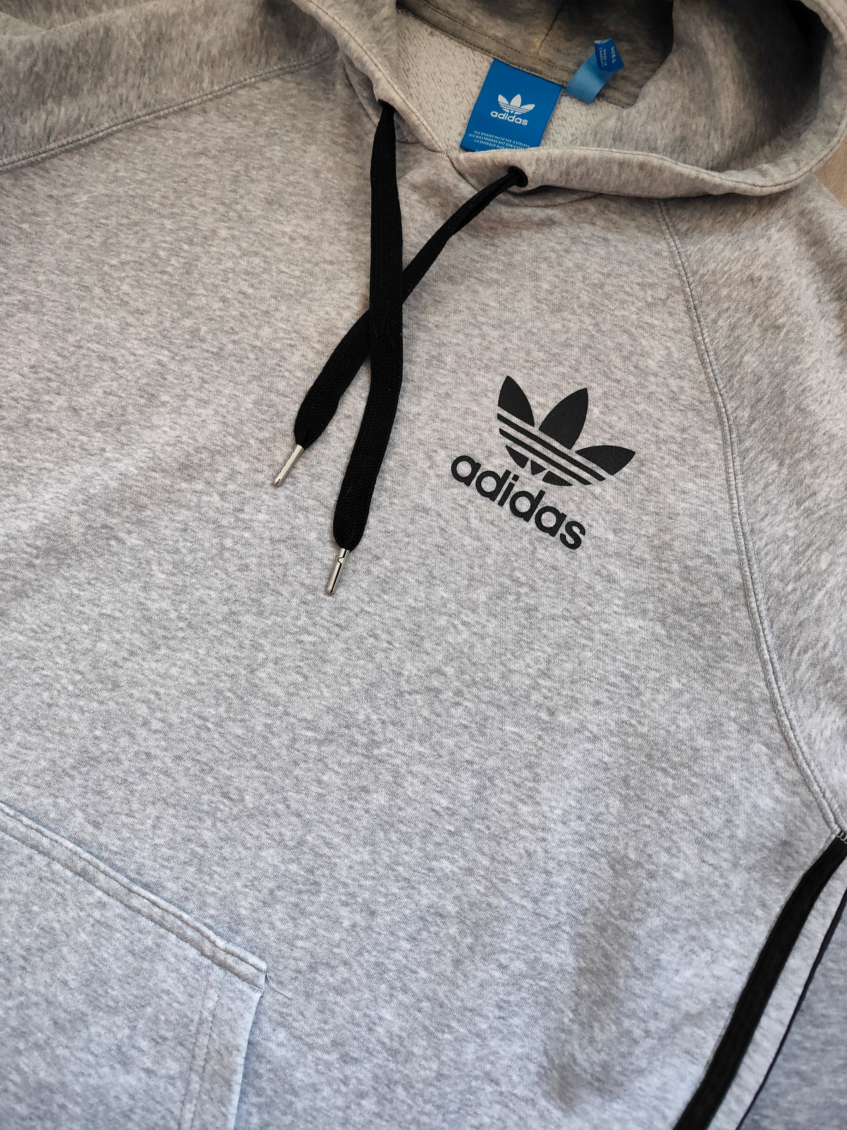 Adidas Originals Trefoil Pullover Hoodie — Grey Marl / Size L