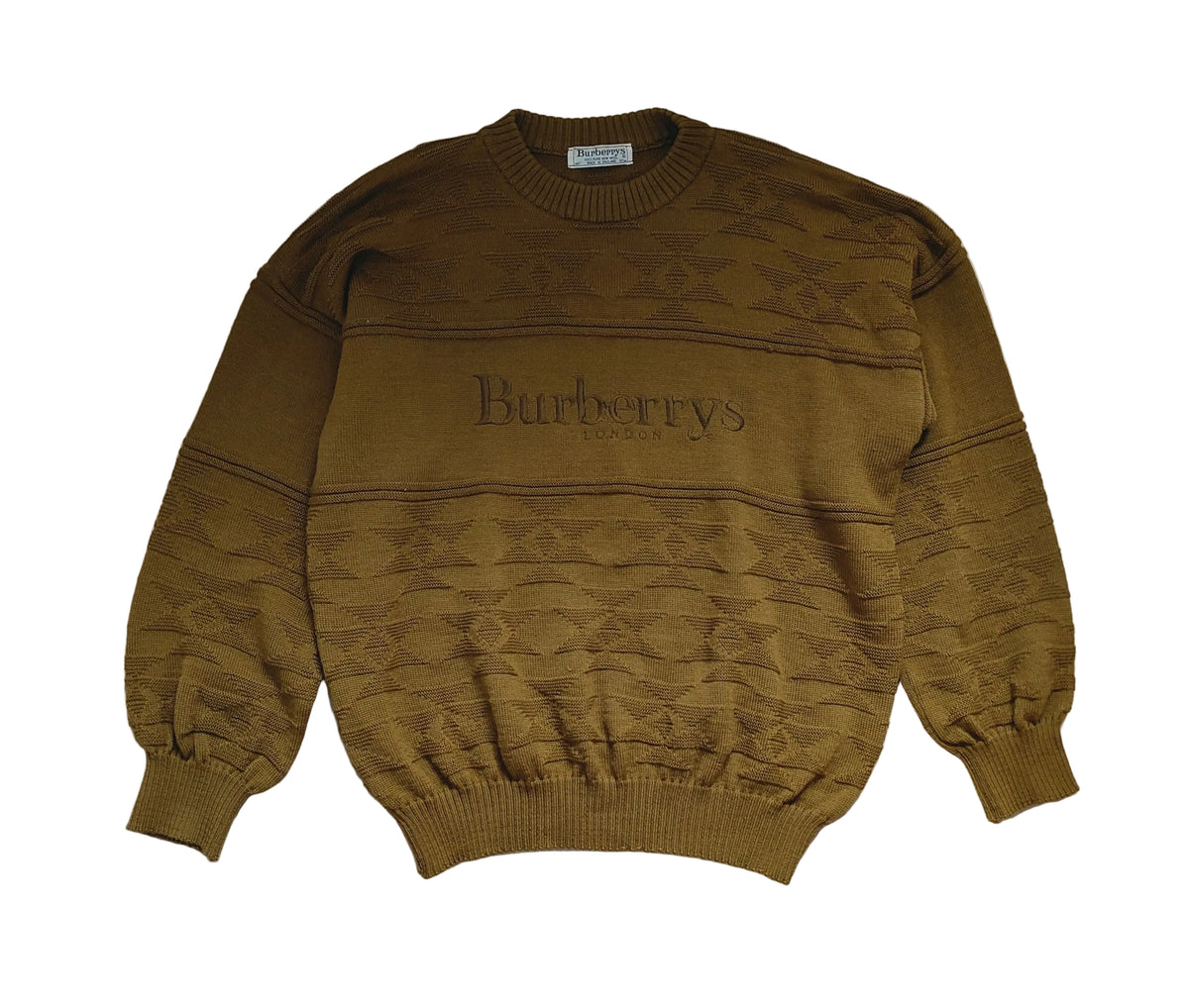 Burberrys Vintage Wool Knit Sweater XL