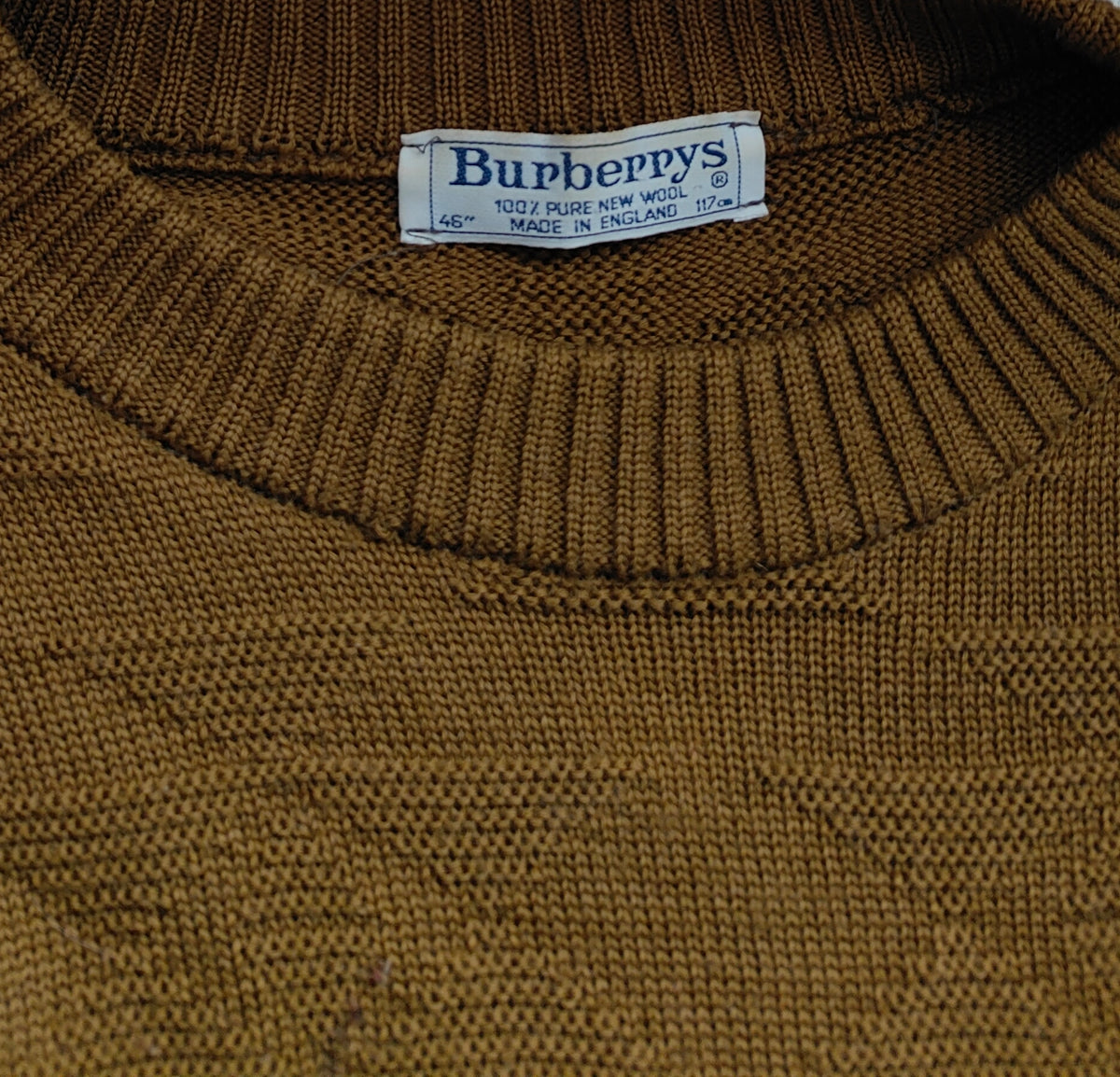 Burberrys Vintage Wool Knit Sweater XL