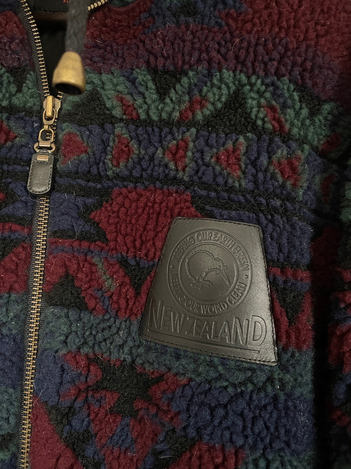 Mika × New Zealand Southwestern Boa Fleece Zip Jacket size Men's XXL