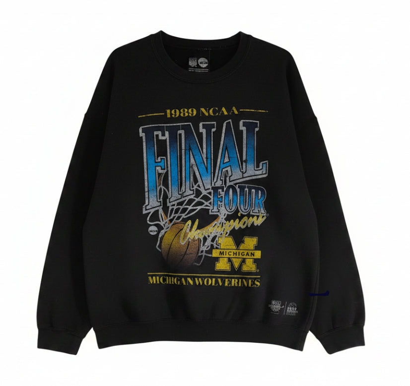 1989 NCAA Final Four Champions Michigan Wolverines Crew neck size M