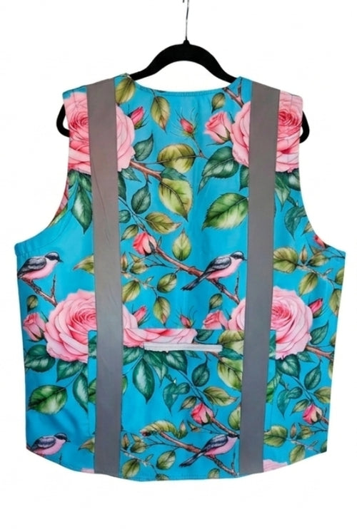 Annah Stretton Floral Hi-Vis Safety Vest – Size L/XL
