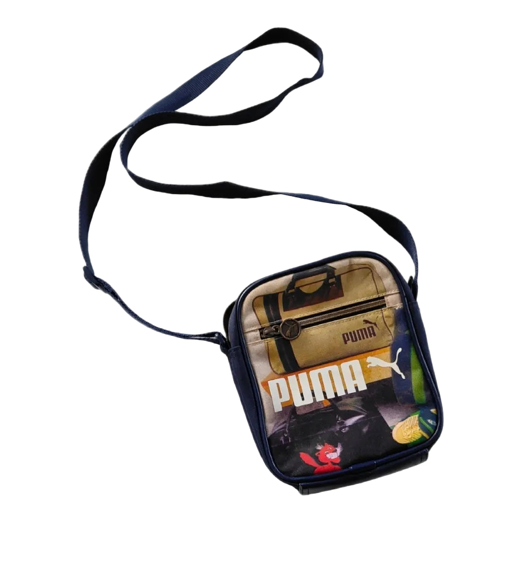 Puma Archive Graphic Mini Crossbody Bag — Navy