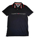 Tommy Hilfiger Spell Out Polo - Navy Blue Men's Large Slim Fit