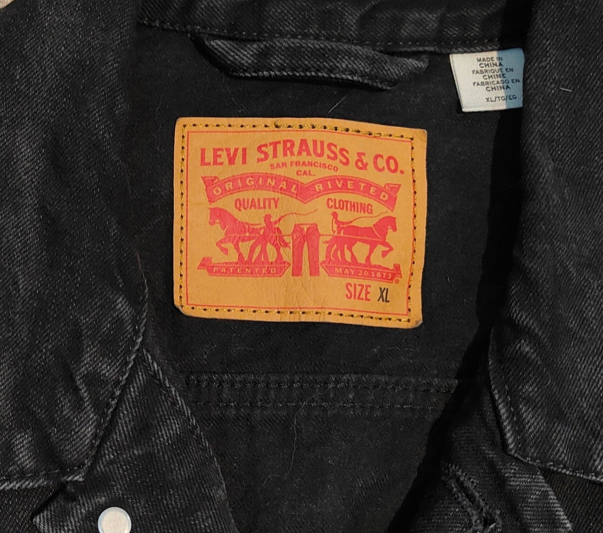 Levi Strauss Denim Jacket – Black (Men's XL)